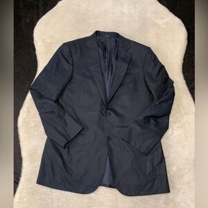 Ermenegildo Zegna 15 Milmil 15 Wool Blue Dual‎ Vent Blazer Jacket 42L Recent